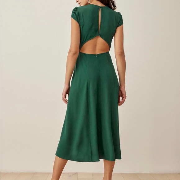 Reformation Gavin Dress in Emerald - Picture 4 of 4